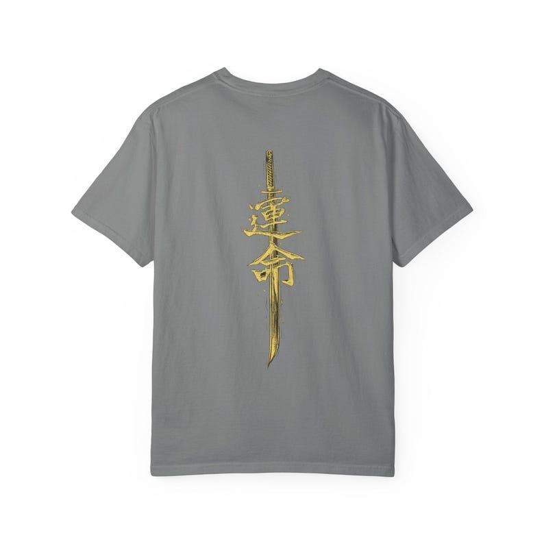 Japanese Samurai Katana Graphic Print T-shirt Destiny Kanji Streetwear Tee Dark Aesthetic Urban Unisex WoUnisex Fashion Casual Tops