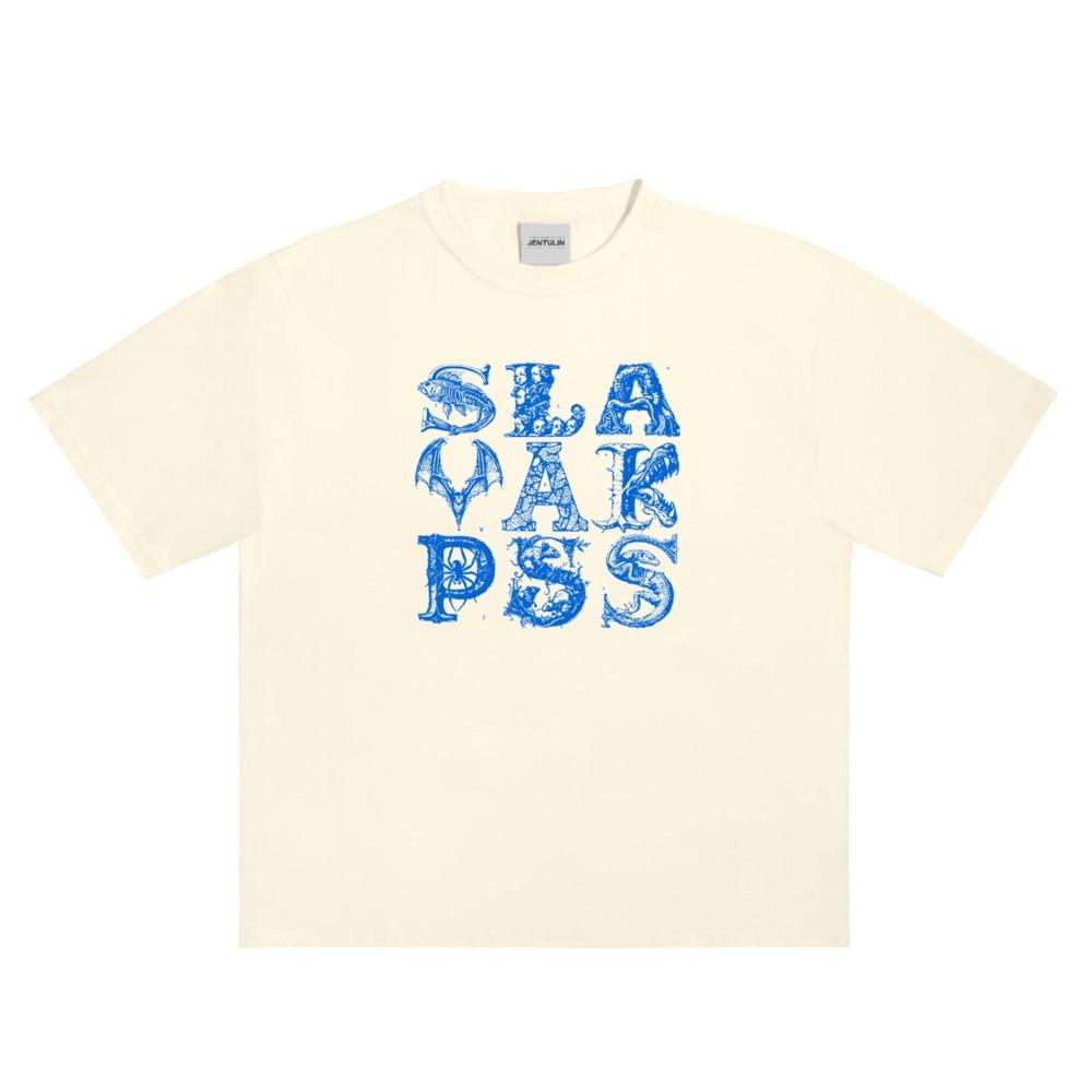 

Harajuku Oversized Streetwear Mens Clothing SLA VAK PSS Graphic Print Hip Hop Korean Tshirt Short Sleeve Cotton Tops Y2k Gothic 4XL