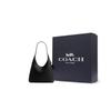 Coach Brooklyn 28 Logo Snap Closure Pebbled Leather Hobo Bag Women handbags Brass Black CU068-B4BK