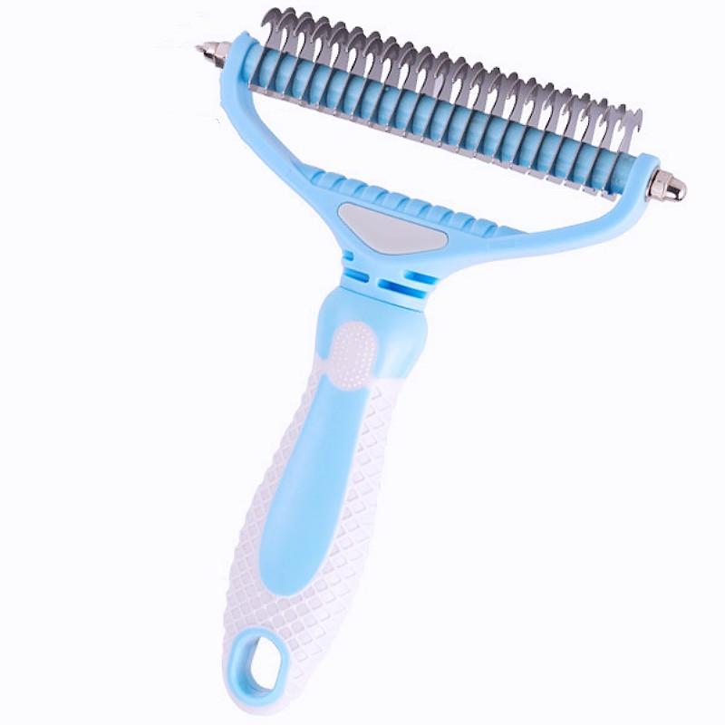 Dog Comb Knife Dog Brush Pet Hair Remover Stainless Steel Combs for Dogs Hair Knot Cleaning Pet Grooming Brush Dogs Knife Comb