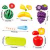 Kitchen Plastic Fruit Vegetable Food Pretend Reusable Role Play Cutting Set Kids Toys