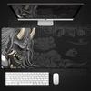 Black Ghost Face Nonslip Mouse Pad Gamer Desk Mat HD Print Japanese Samurai Devil Mask PC Gaming Accessories Computer Table Pad