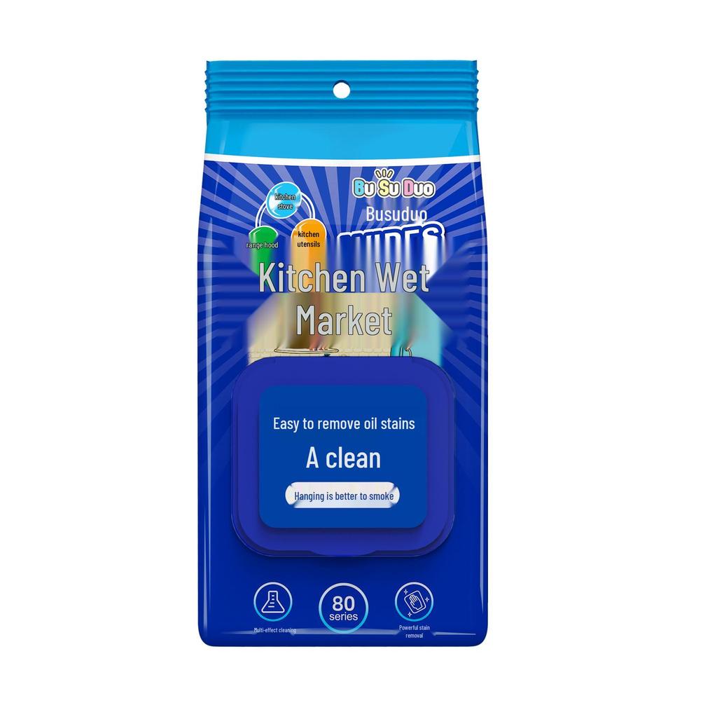 Thick Kitchen Degreasing & Stain-Removal Wipes for Range Hoods