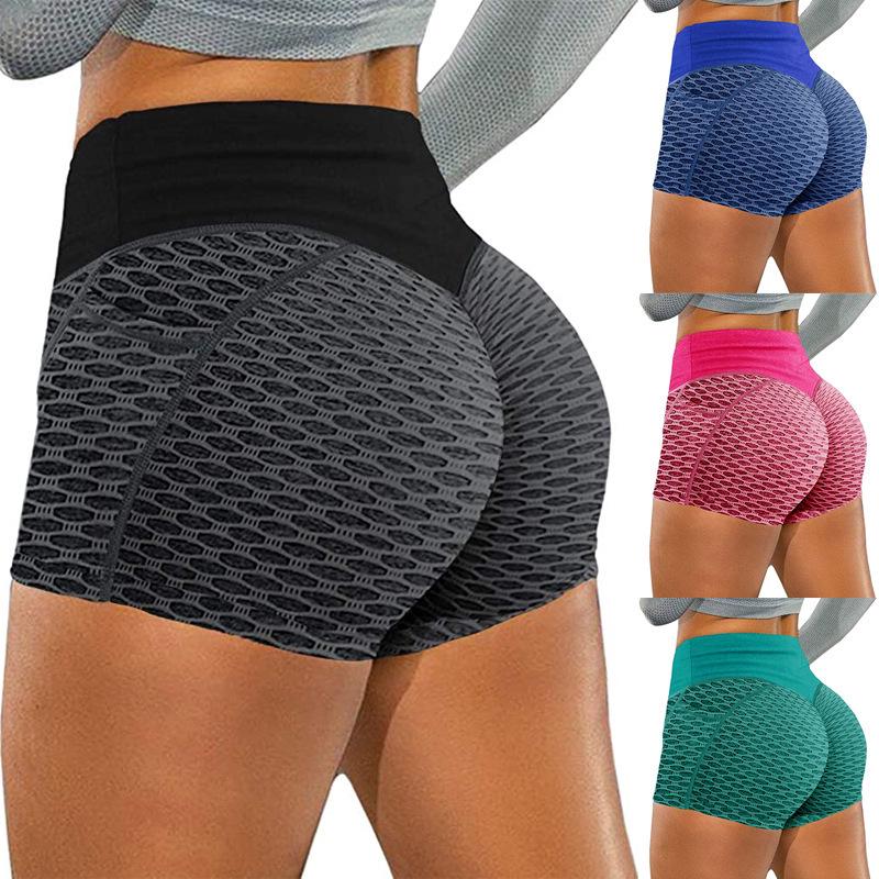 

Women s Solid Color Pocket Hip-Lifting Sports Leggings Plus Size Shorts – Trendy Style Small серый