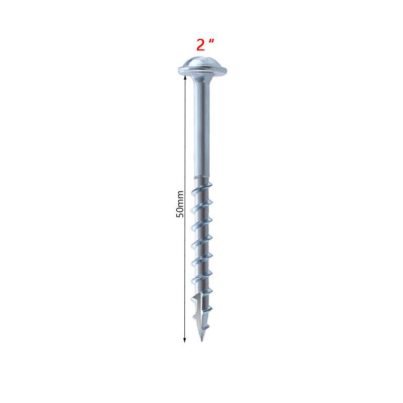 100pcs Woodworking Antirust Oblique Hole Self-tapping Screws High Strength Galvanized Nails for Pocket Hole Jig ST4-25/63mm