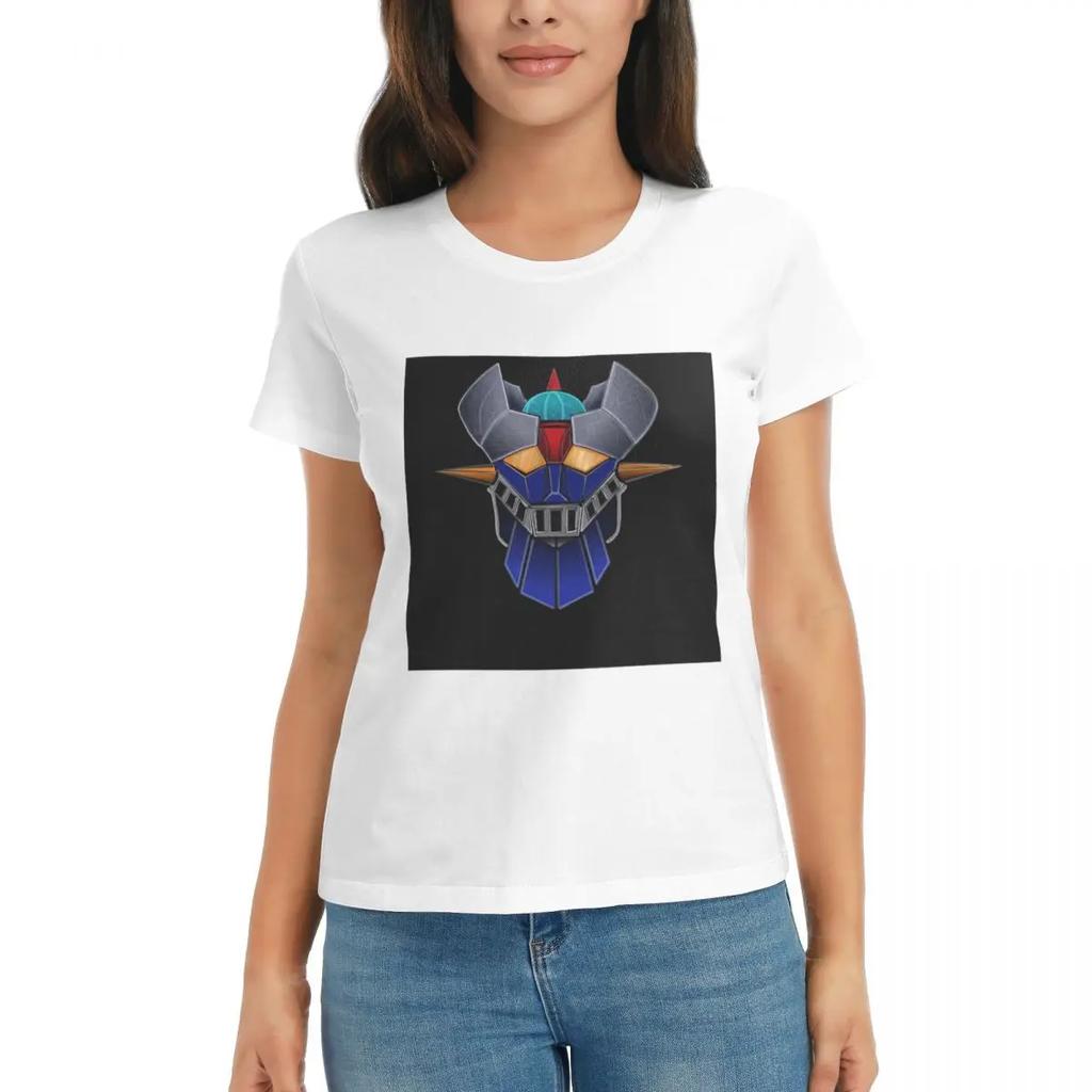 Women TShirt Mazinger Z Goldorak Actarus Grendizer Mask Summer Short Sleeve Tees ONeck Cotton T Shirts Clothes Tops Streetwear