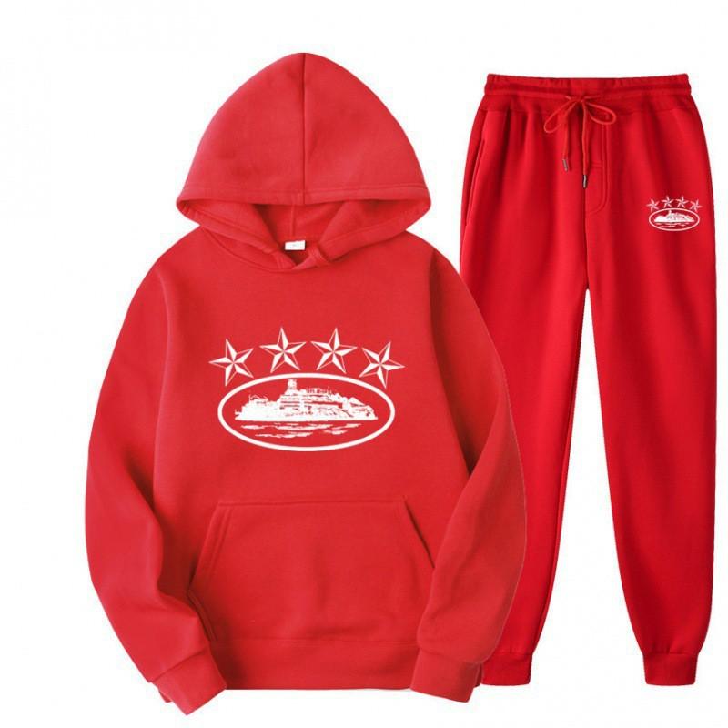 Tuta Sportiva con Cappuccio Oversize Foderata in Pile Misto Cotone per Uomo Donna Streetwear Outfit Invernale Casual Hip Hop