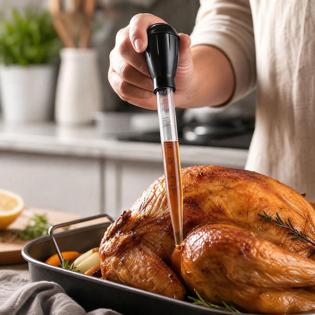 Large Turkey with Measuring Cup for Cooking, Roasting and Basting