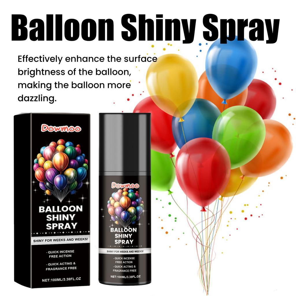 Dowmoo 100ml Balloon Shine Spray – Balloon Gloss Enhancer, Balloon High-Shine Spray, Quick-Drying, Party Decoration Special