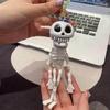 1Pc New Fun Moving Skull Keychain Halloween Skeleton Pendant Keyring For Women Men Jewelry Bag Accessories Gift Skull Handicraft