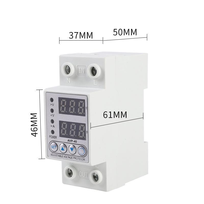 "Self-Resetting 2P Adjustable Digital Undervoltage Protector - 220V Intelligent Circuit Breaker for Home Appliances"