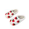 Fashion Strawberries Couple Cotton Slippers Home Indoor Cartoon Platform Slides Ladies 2024 Designer Warm Comfortable Winter Shoes Women