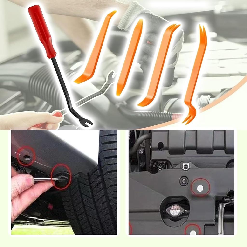 100 Pcs Car Bumper Push Retainer Clips 6 Type Nylon Fasteners Rivet Replacement Kit with 5 Fastener Removers Included 55 Pcs Nylon Universal Cable