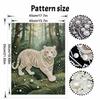 DIY Pearl Diamond Art Painting kits for Adult and Beginners, Majestic White Tiger Sparkling Painting Craft Home Wall Decor handmade Gift