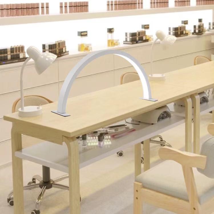 Portable U-shaped LED Beauty Light for Manicure & Eyelash - Eye-Protective, Adjustable Desktop Lamp