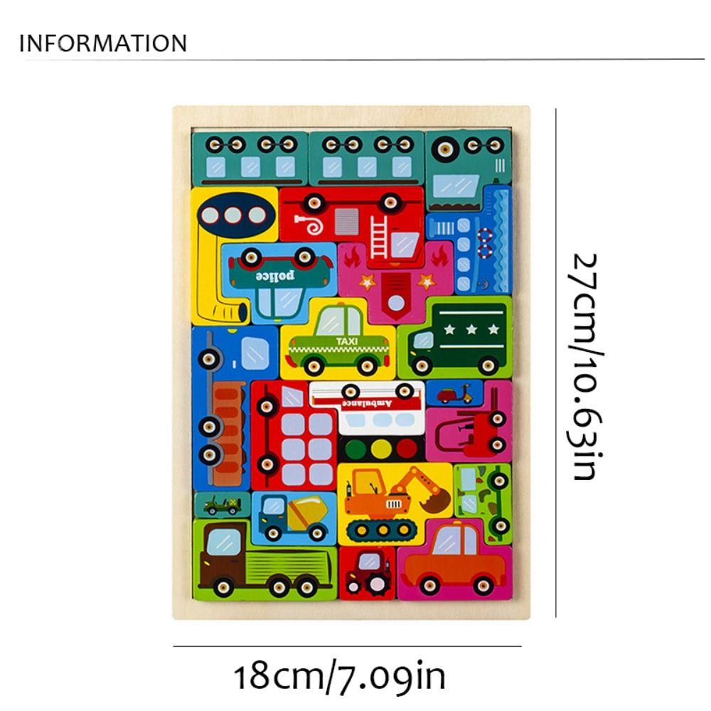 Logical Thinking Shape Matching Puzzle Geometric Wooden Animal Jigsaw  Preschool