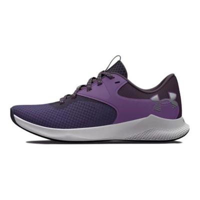 Charged Aurora 2 Shock Absorbing Non-Slip Durable Low-Top Training Shoes Women Sneaker White Purple 3025060-502