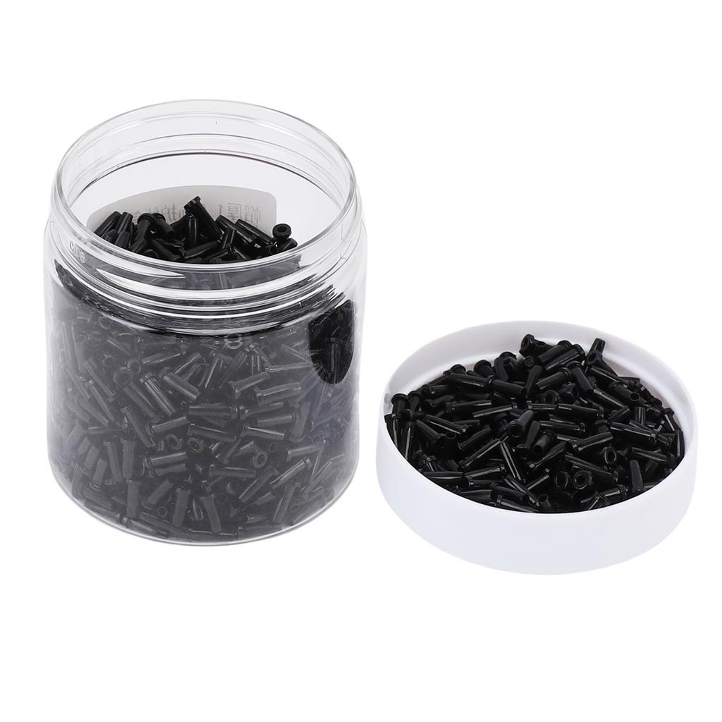Badminton String Protector Nylon 12 Badminton Grommets 0.10x0.3in Badminton Racket Line Hole Protector Set Black