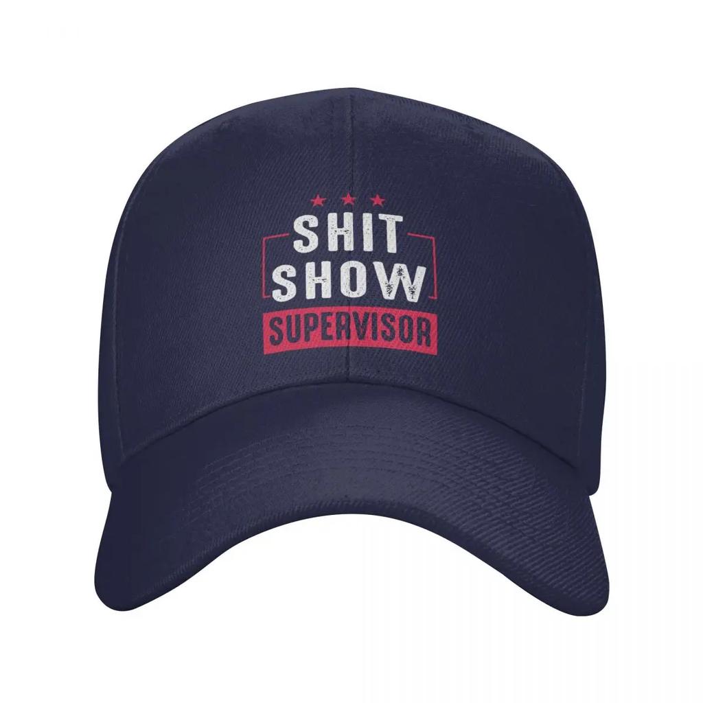 Custom Shit Show Supervisor Baseball Cap Women Adjustable Funny Black Humorous Sarcasm Quotes Dad Hat Streetwear Snapback Caps