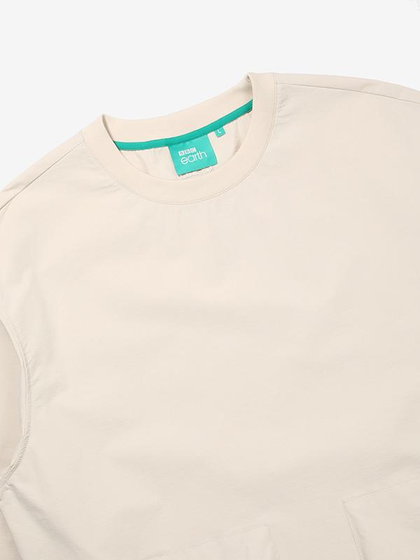 BBC EARTH Ripstop Woven Sweatshirt_Cream