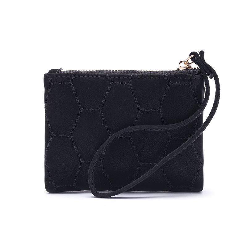 Women's Short Wallet Small Fresh Lingge Coin Handheld Zero Wallet