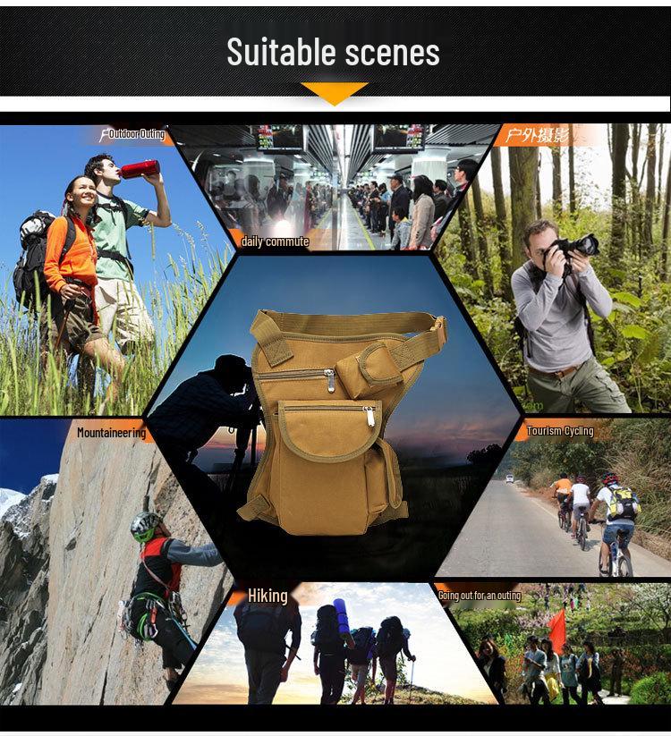 Waterproof Tactical Leg Bag for Outdoor Sports & Fishing - Compact Waist Bag for Camping, Cycling, and Mountaineering