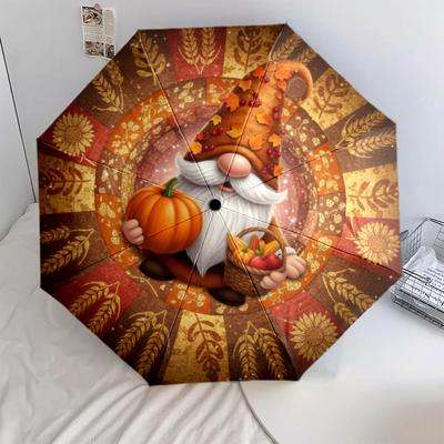 1 PC Automatic Folding Umbrella - Cartoon Pattern, Portable & Foldable Design with 8 Ribs, Christmas Birthday Gifts