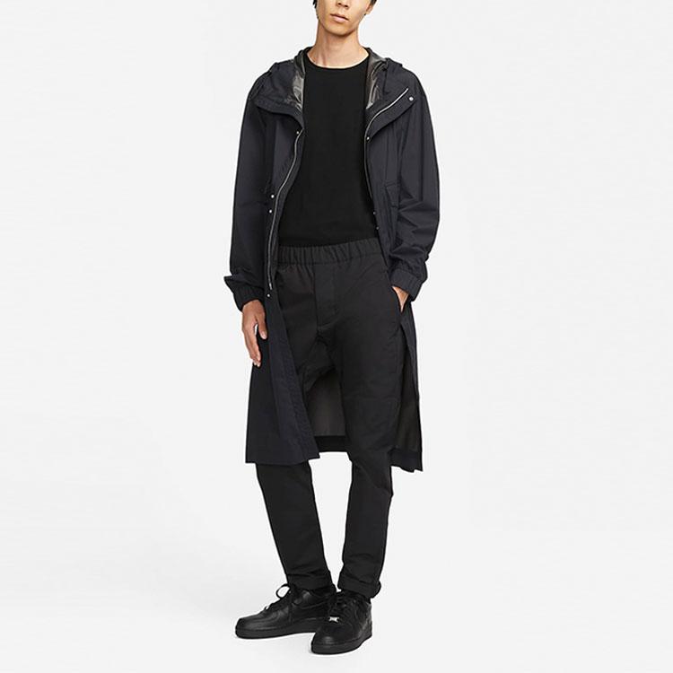 Nike Every Stitch Collection Solid Color Long Sleeve Hooded Windbreaker Men Outerwear Black DH2906-010