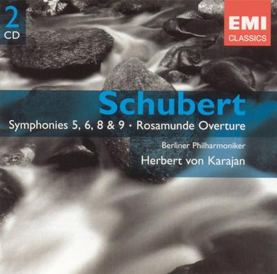 CD FRANZ SCHUBERT, HERBERT VON KARAJAN - Symfonieën 5, 6, 8 & 9 ? Rosamunde 5860672,7243586 EMI Classics 2004 Europa Klassiek Gebruikt