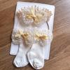 Baby Girl Socks Set Princess Full Moon 100 Days Photo Infant Socks Set Hair Accessories Baby Headband