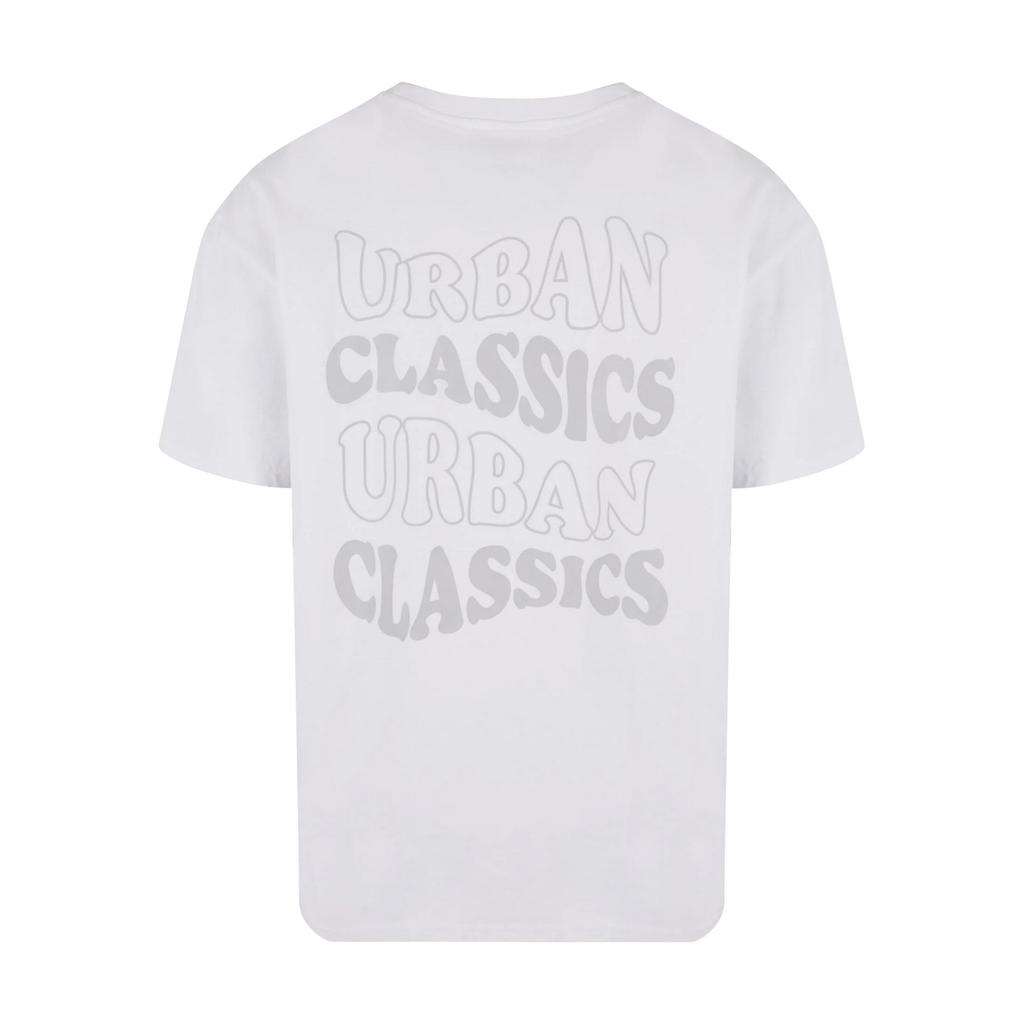 Urban Classics Mens Wavy Logo Heavyweight Oversized T-Shirt