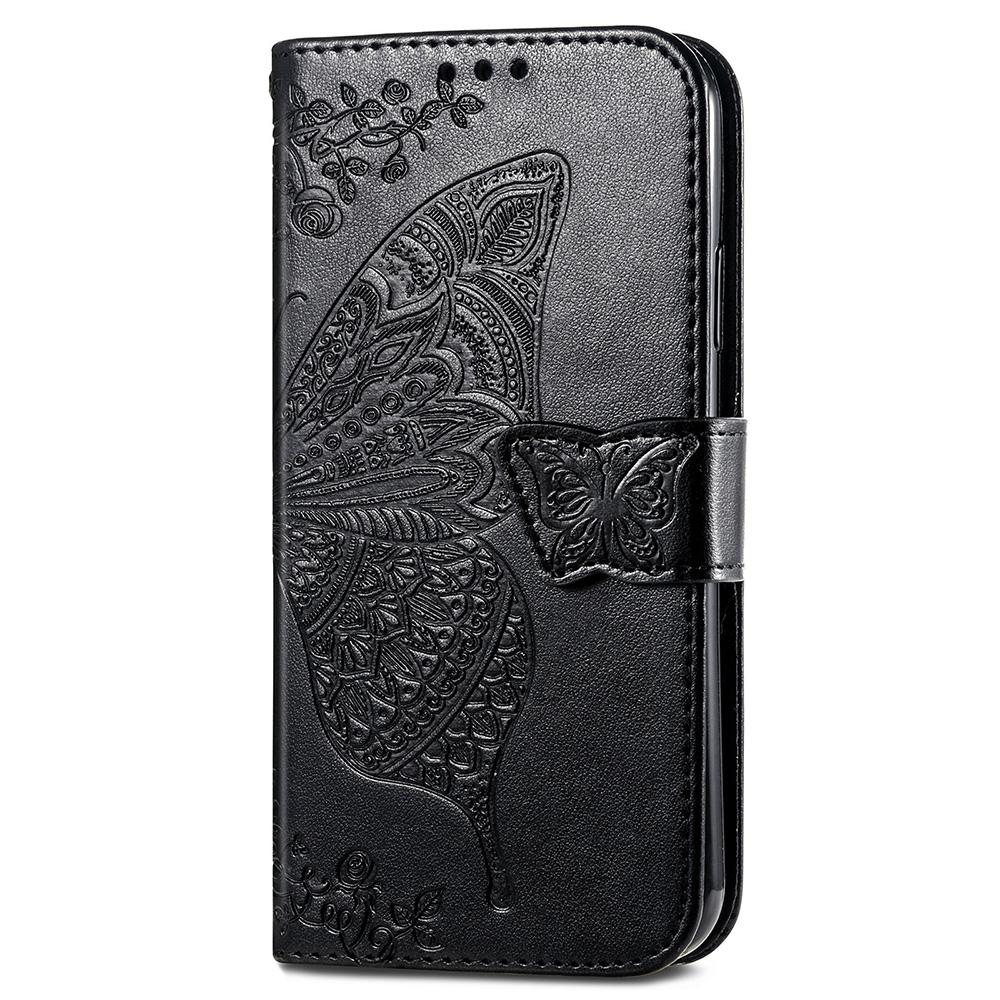 For HMD Pulse Pro Case PU Leather Wallet Phone Cover Butterfly Pattern