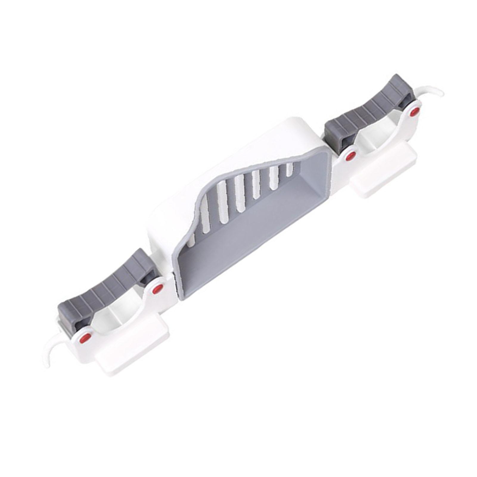 

3 In1 Mop Soap Holder Household Mop Clip Wall Mount Hook Bathroom Drain Rack Soap Holder Broom Card Holder for Kitchen One Size білий
