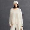 Women's Cashmere Raglan Sleeve Sweater - Winter 2026 New Arrival, Round Neck, Gentle Style, Loose Fit, Slimming Warm Base Layer.