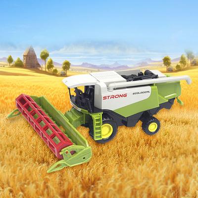 Spuitgietmodel Oogstmachine Speelgoed Simulatie Boer Technisch Voertuig Boerderij Oogstmachine Transportvoertuig Kinderspeelgoed