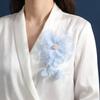 Reusable Handmade Flower Brooch Tassels Fabric Corsage Elegant Organza Flower Applique  Dance