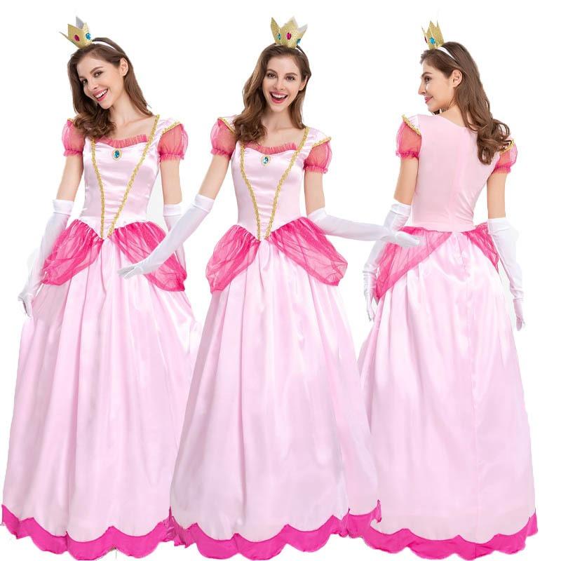 Halloween Costume, Pink Peach Princess Mary Peach Blossom Character Stage Dress, Party Queen Dress