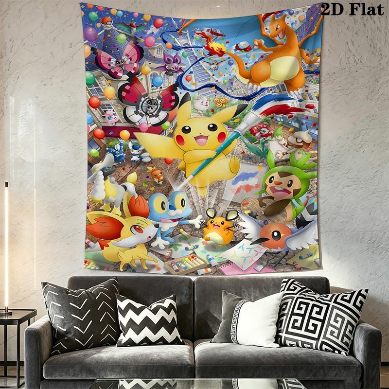 Eevee Evolution Tapestry Wall Tapestry Background Cloth Wallmounted Background Cloth Soft Atmospheric Background Cloth