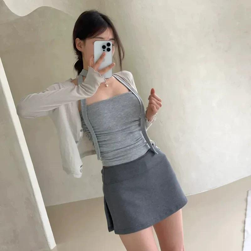 Korean Dongdaemun Spring/Summer Slim A-line Skirt Shorts