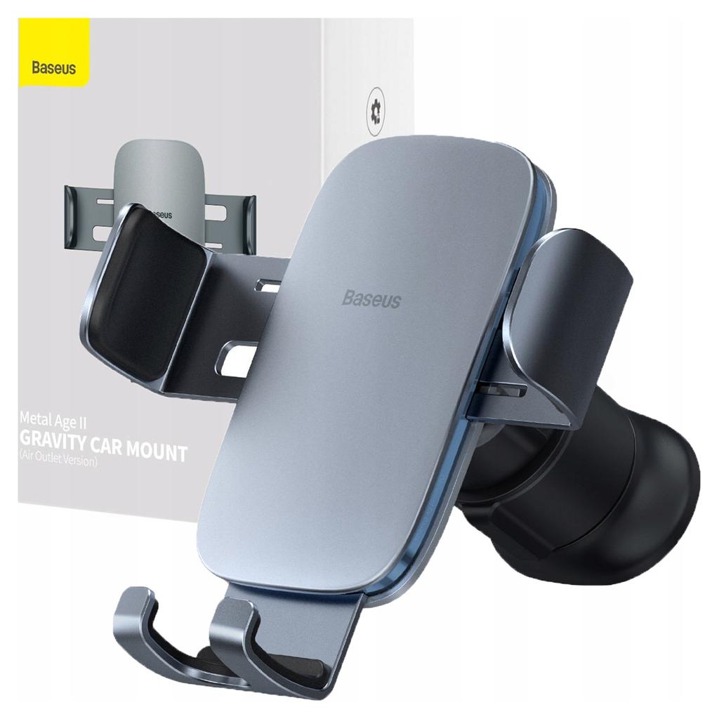 Uchwyt Grawitacyjny Baseus Metal Age Ii Na Kratkę Samochodu (Szary)