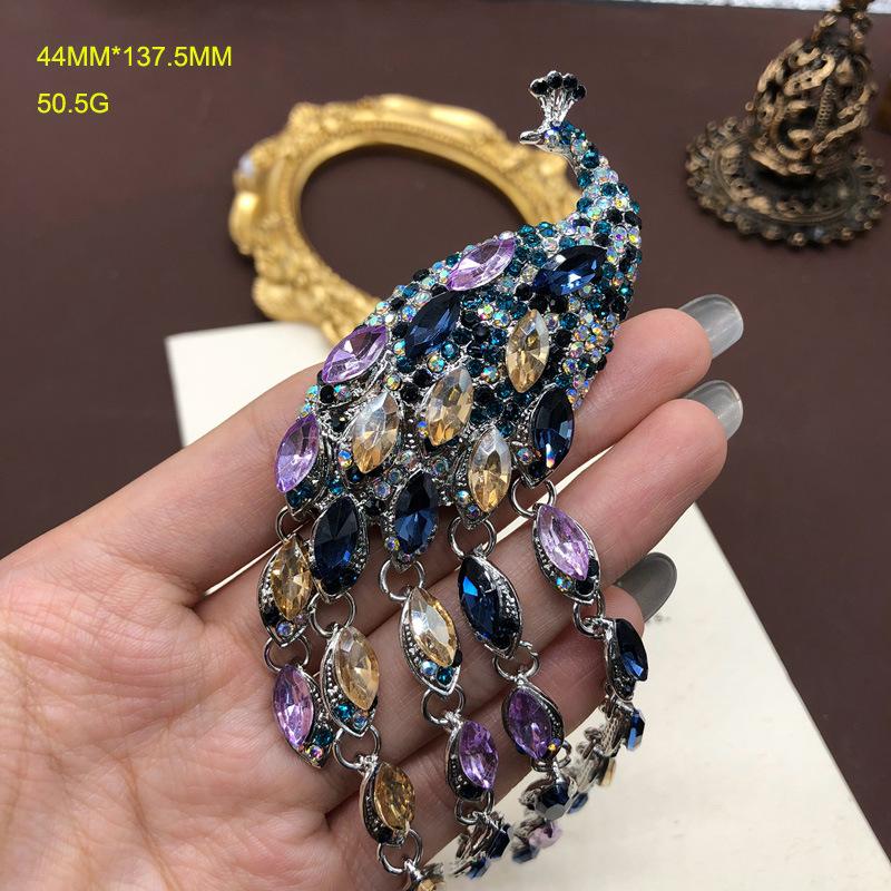 

Винтажные женские броши в стиле барокко, дворцовые, с павлином, с кристаллами и кисточками, ретро, изысканные подвески со стразами, броши для женской одежды