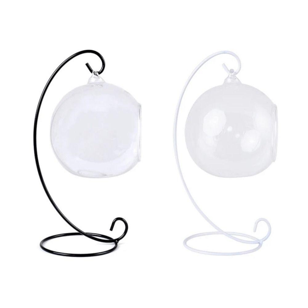 Portable Glass Ball Hanging Stand Retro Ecological Bottle Stand Flower Stand  Fish Tank