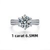 Copper Ring Claw Inlaid Imitation Moissanite Diamond Women'S Elegant Simple Luxury Jewelry Ring Accessories