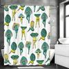 Abstract mushroom human body shower curtain, bathroom decorative shower curtain, waterproof with hook shower curtain