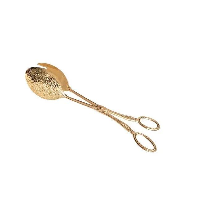 Retro European-style Cake Tongs Salad Tongs Dessert Baking BBQ Tools Food Tong Gold-plated Snack Clip Zinc Alloy Pastry Clamp