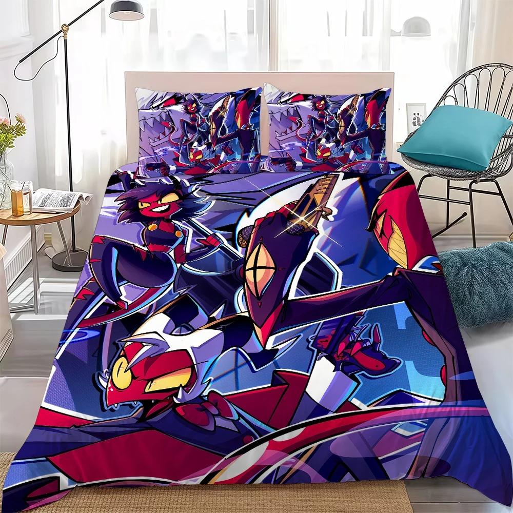 Cartoon H-Helluva Boss Cool Bedding Set Soft Comforter Cover With 1/2pcs Pillow Shams For Kids Adults Duvet Cover Microfiber
