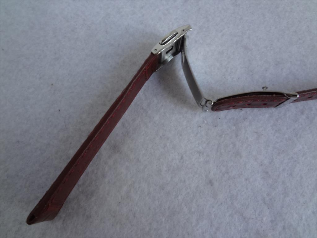 SEIKO Watch Strap for Lukia SSVW094 13mm Crocodile Leather 1B22-0BC0, Band, Red.