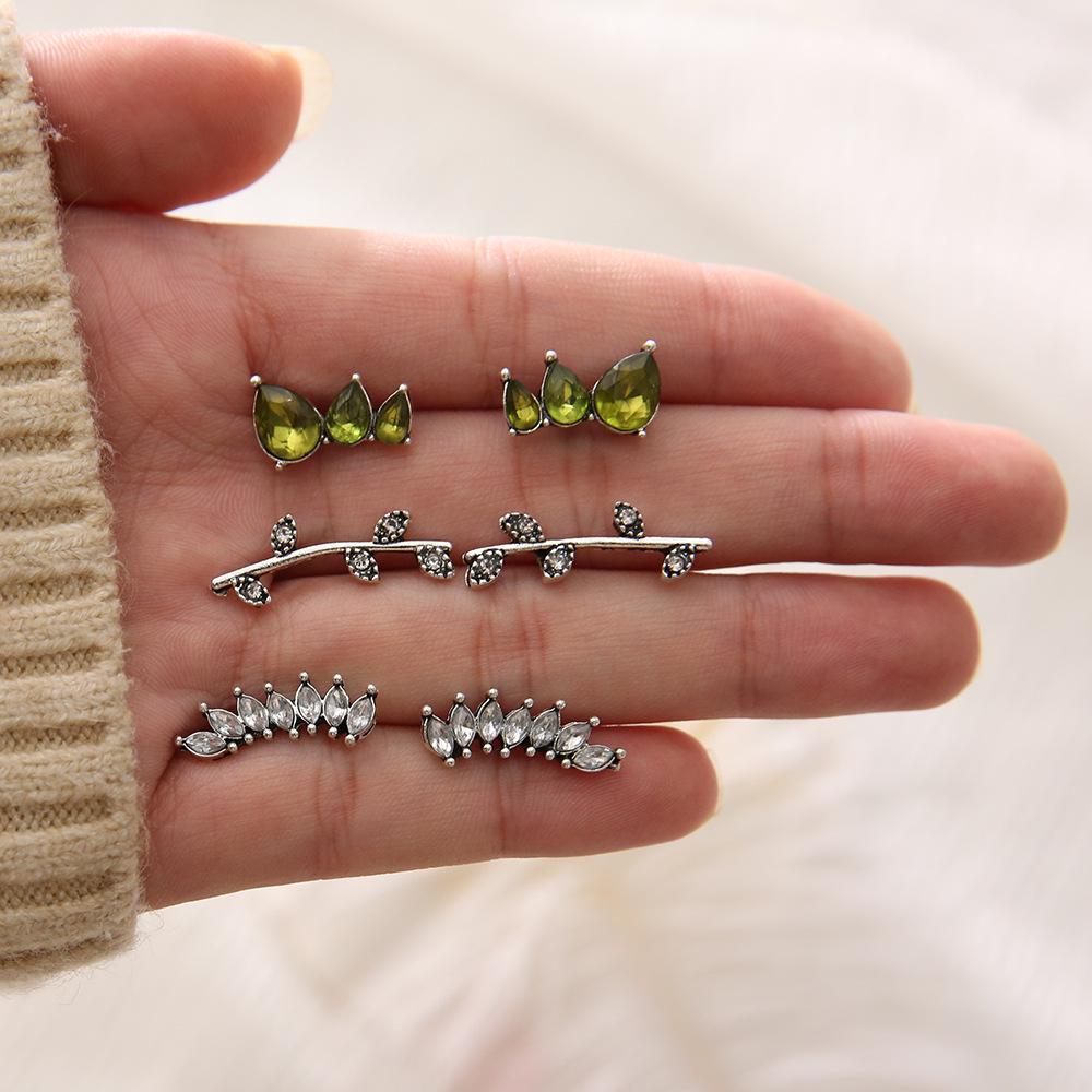 

Корейские зеленые квадратные серьги с кристаллами и камнями для женщин, модные висячие серьги со стразами и геометрическим узором, модные украшения