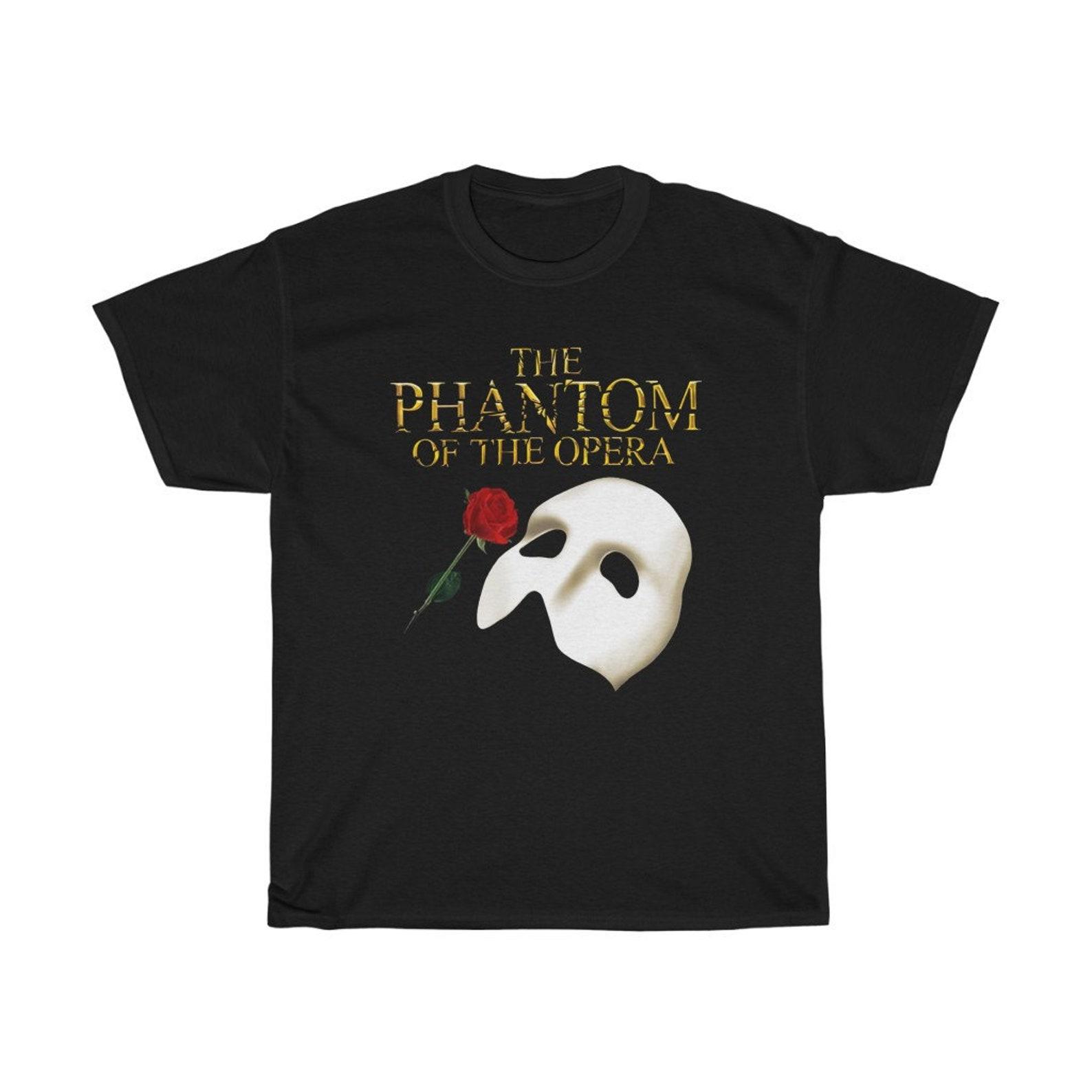 The Phantom of The Opera Famous Broadway Musical Black T-Shirt Size S to 5XL XL