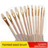 12 Pcs Set Wool Hair Painting Pen NO/P/S/T Pen Wool Pen Oil Brush Craft Ceramic Painting Brush Acrylic Paint Art Supplies